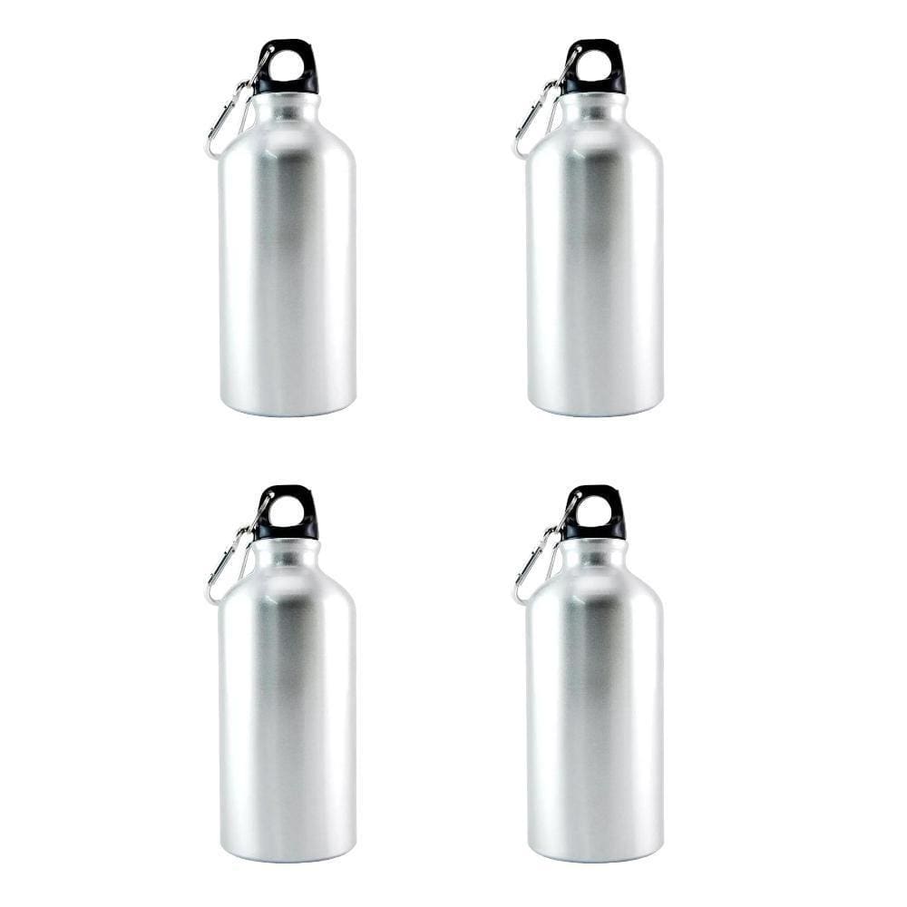 Kit 4 Garrafas Chaveiro Mosquetão 400Ml Personalizável