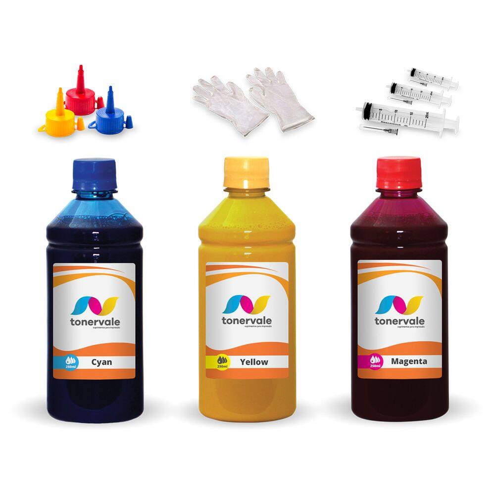 Kit 3 Tinta Para Epson XP431 T296120 CMYK 250ml