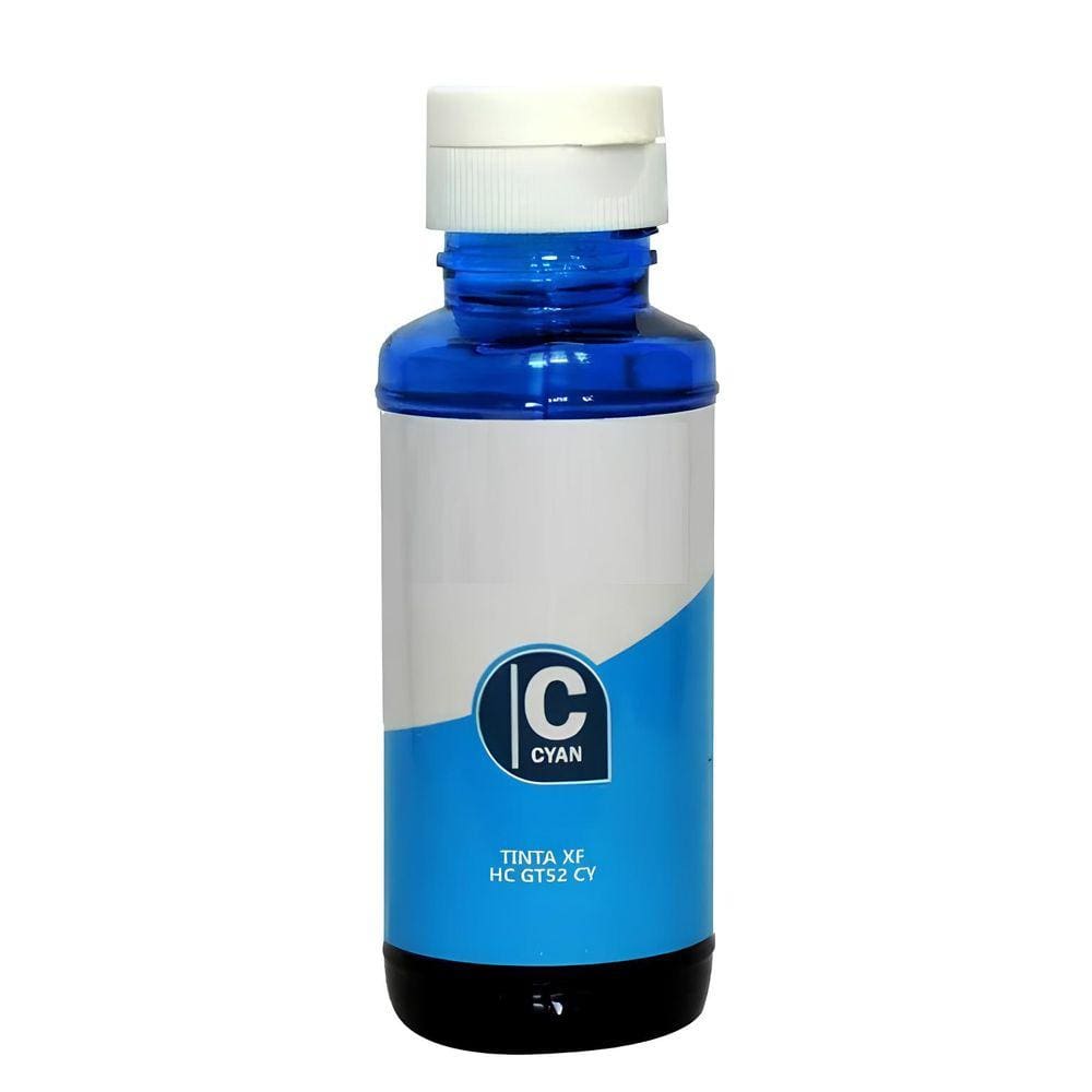 Refil de Tinta Compatível Para Impressora GT 5822 GT52xl - M0H54AL Cyan