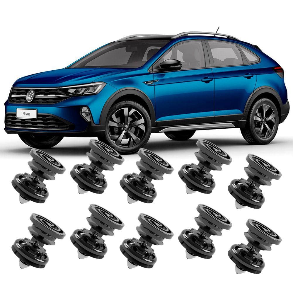 Kit 10 Grampos Presilhas Para Forro Porta Nivus 2020 2021 2022 2023 2024