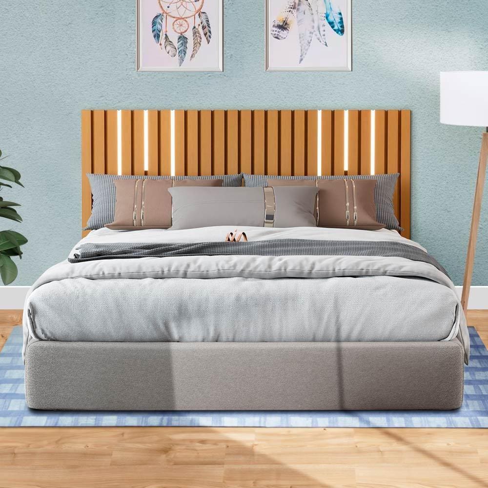 Cabeceira Suspensa Ripada Com Led Queen Size E Casal Nature Nettie Shop Jm