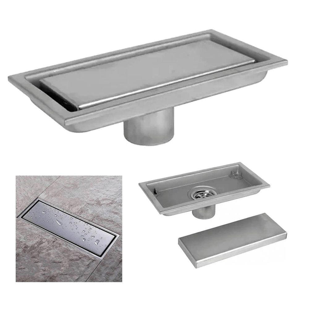 Ralo Oculto Invisivel Linear Inox 60Cm Anti Odor Banheiro