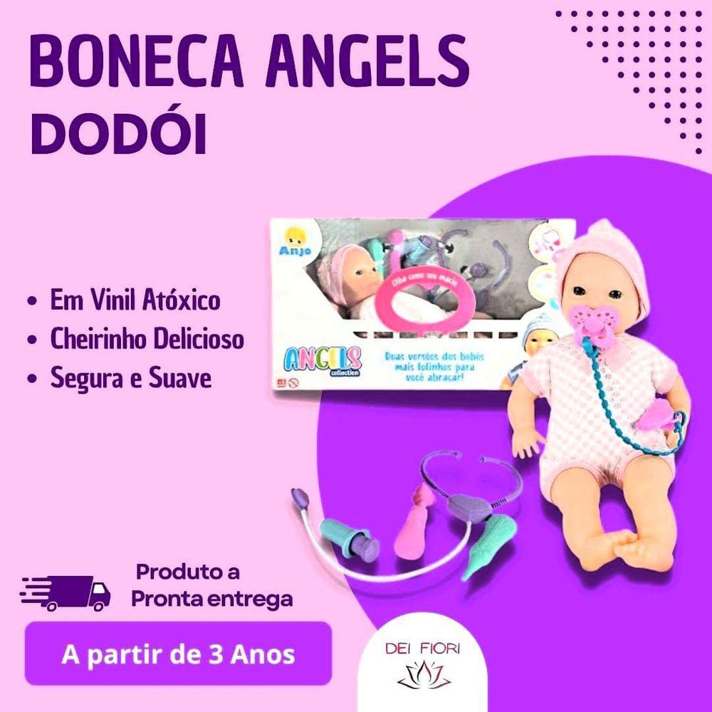 Boneca Coleção Angels Menina Menino Dodói Com Acessórios Top