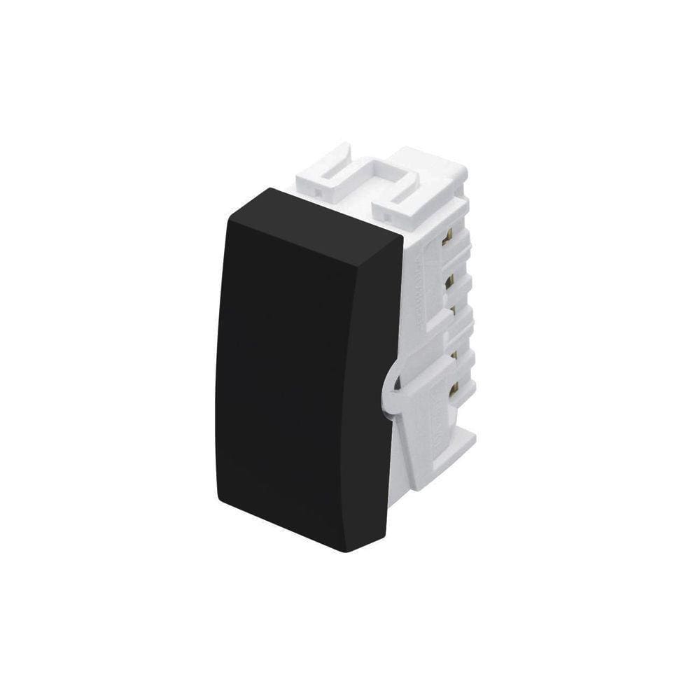 Módulo Interruptor Intermediário Fame Habitat Black 16a Preto