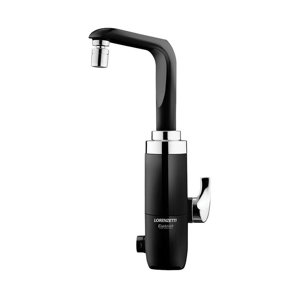 Torneira Elétrica Lorenzetti Essence De Bancada Preta-cromada 127v