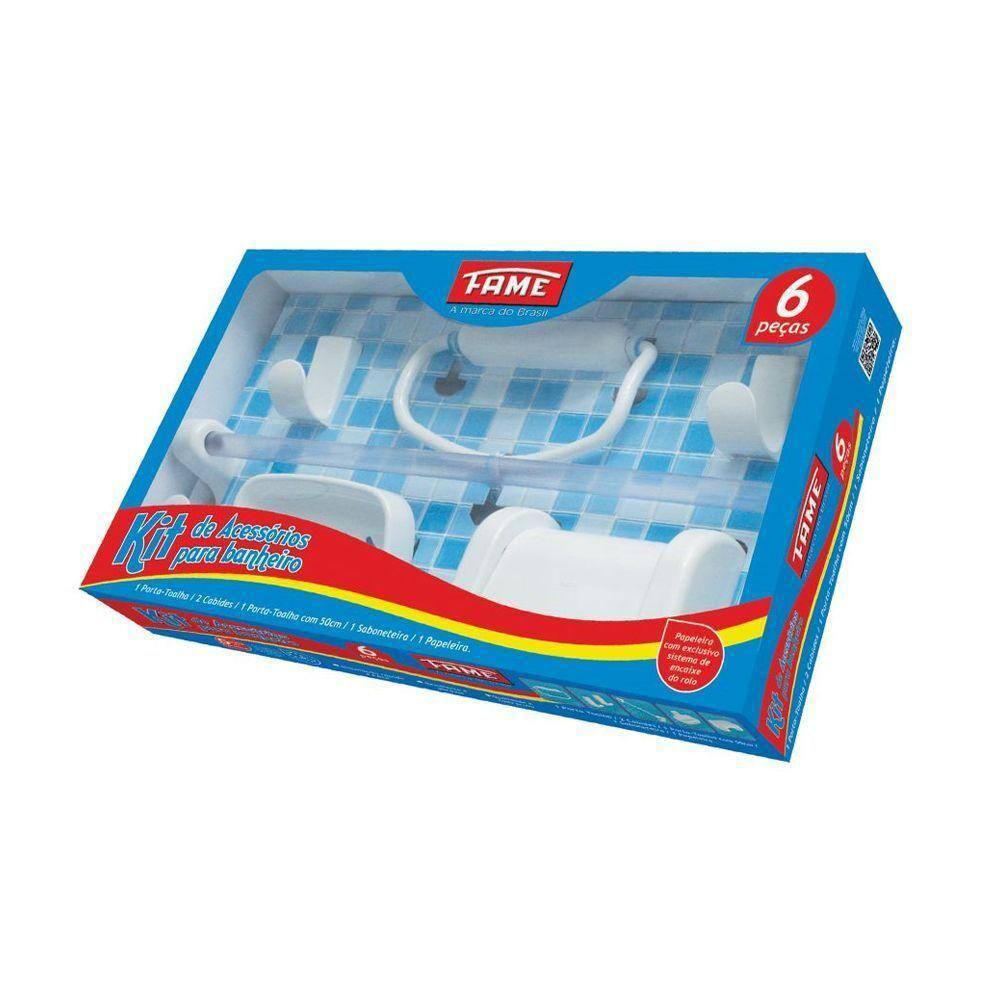 Kit De Acessórios Plásticos Fame Branco