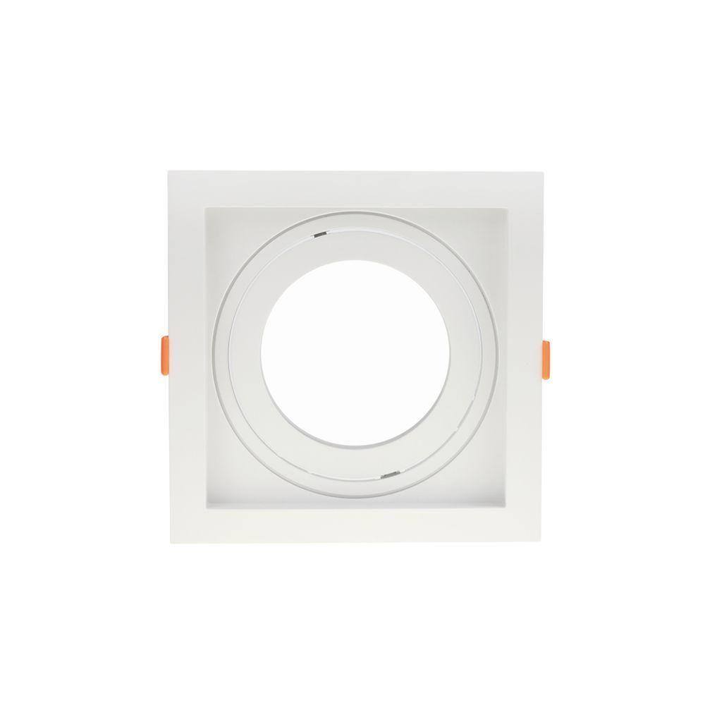 Spot De Embutir Recuado Nordecor Flea Para 1 Lâmpada Par 30 Quadrado Branco