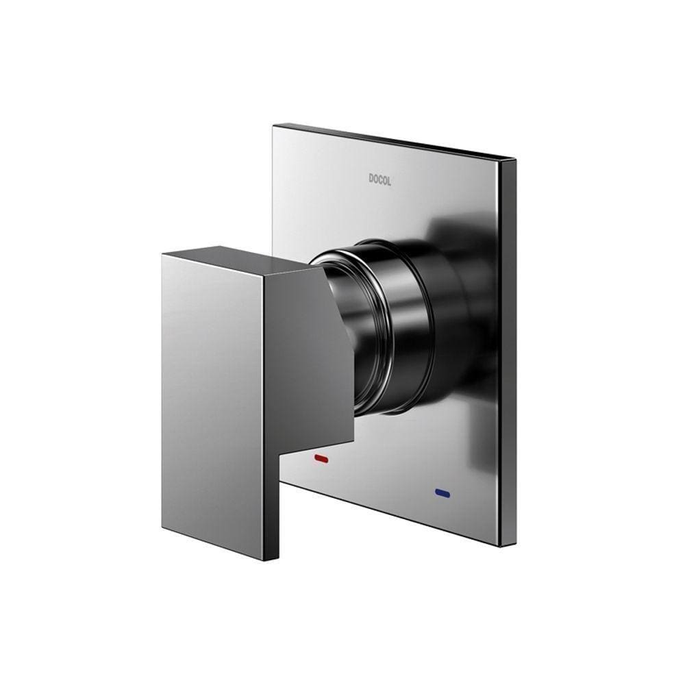 Acabamento Monocomando Para Chuveiro E Ducha Higiênica Docol New Edge 926048 1-2" Grafite Polido
