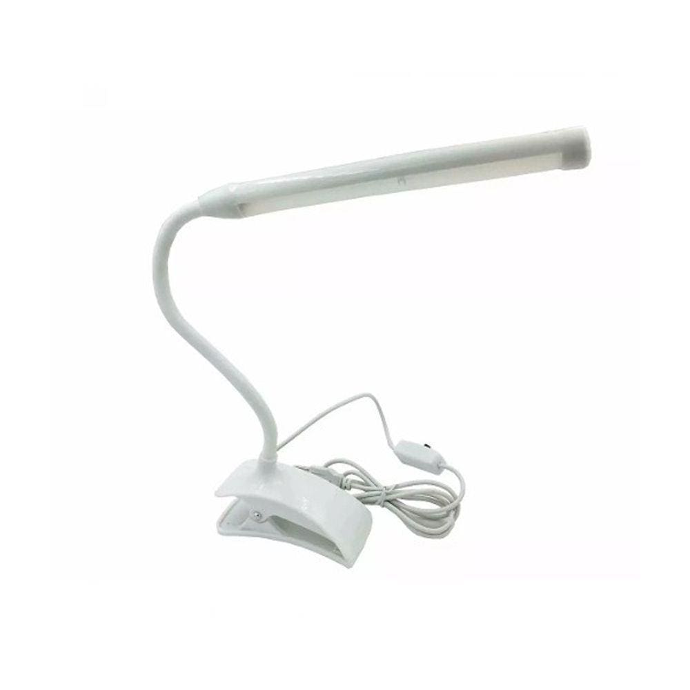 Luminária De Mesa Com Garra Manicure Maquiagem Leitura Usb Garra Fina