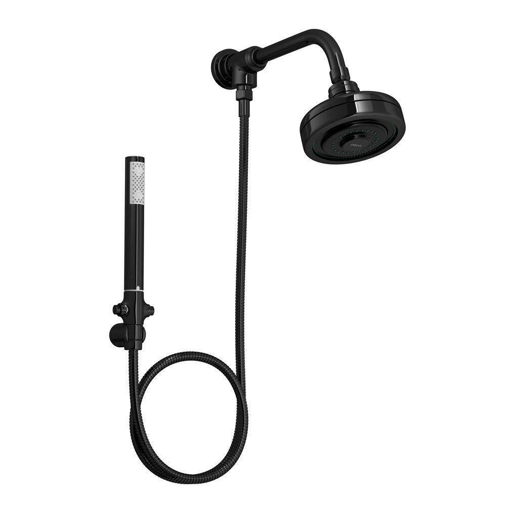 Chuveiro Deca Acqua Plus 1990.bl.std.kit.no De Parede Com Desviador Black Noir