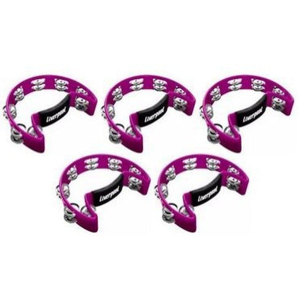 Liverpool Kit 5 Pandeirolas Pandeiro Meia Lua Rosa Pml001Pk