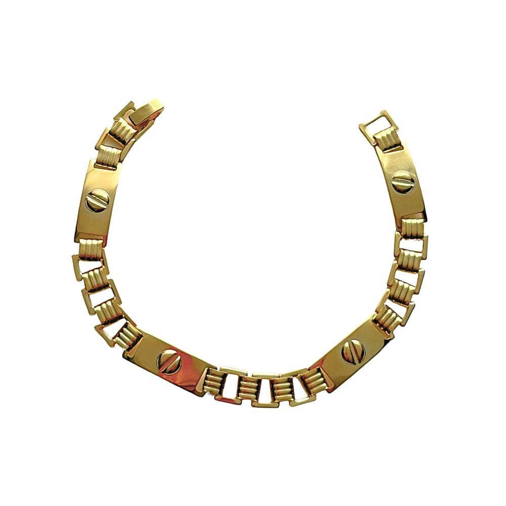 Pulseira Masculina - Banhada em Ouro 18k