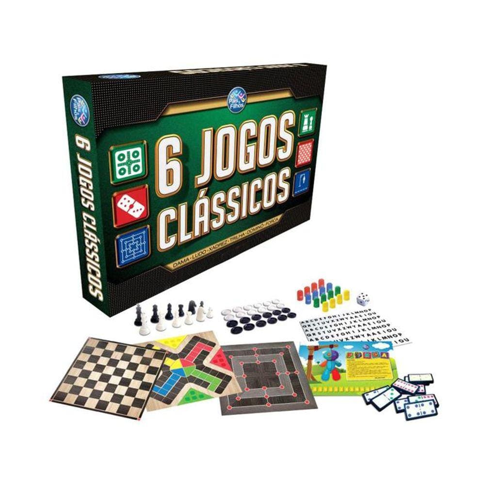 Jogo 6 Jogos Clássicos Tabuleiro