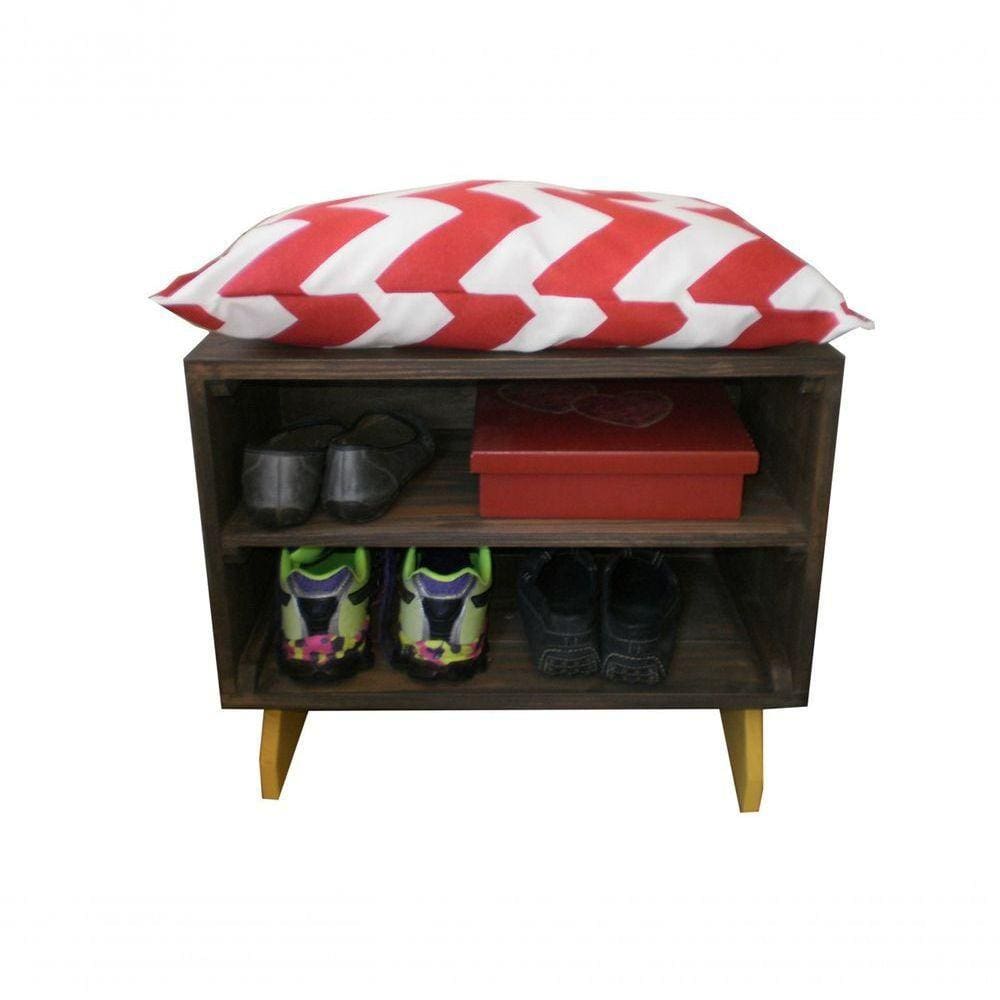 Sapateira Puff Chevron Red