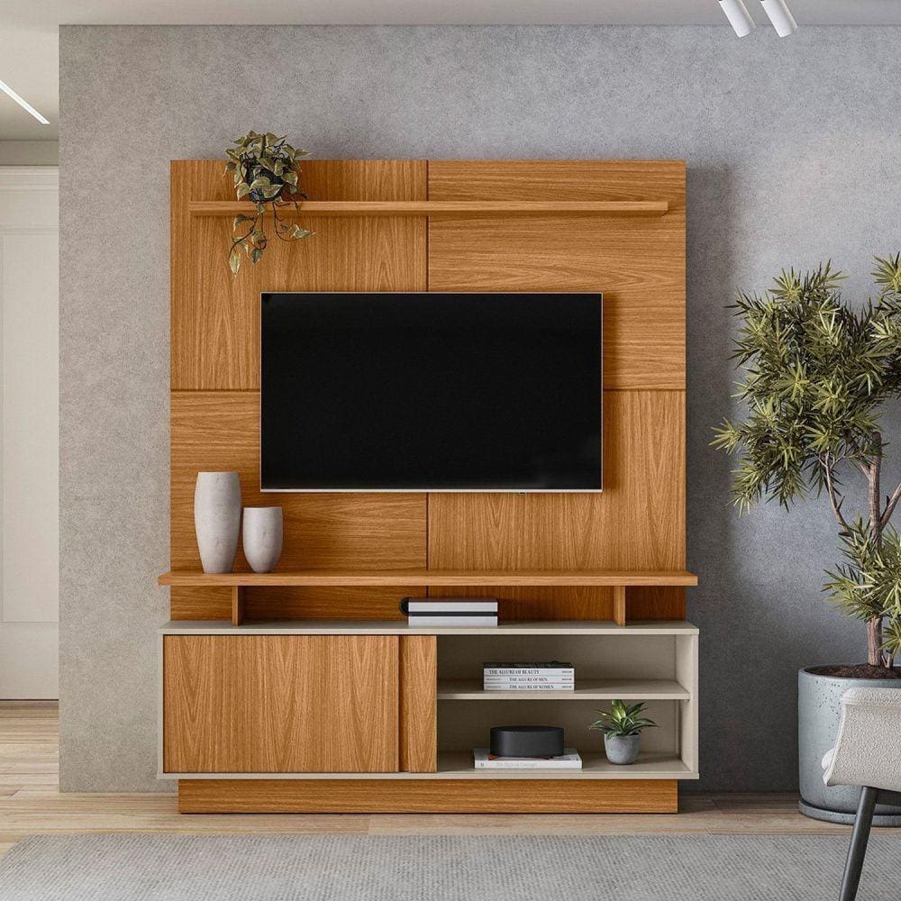 Estante para Tv e Home para Tv até 60 Polegadas Viena Marrom/Off White