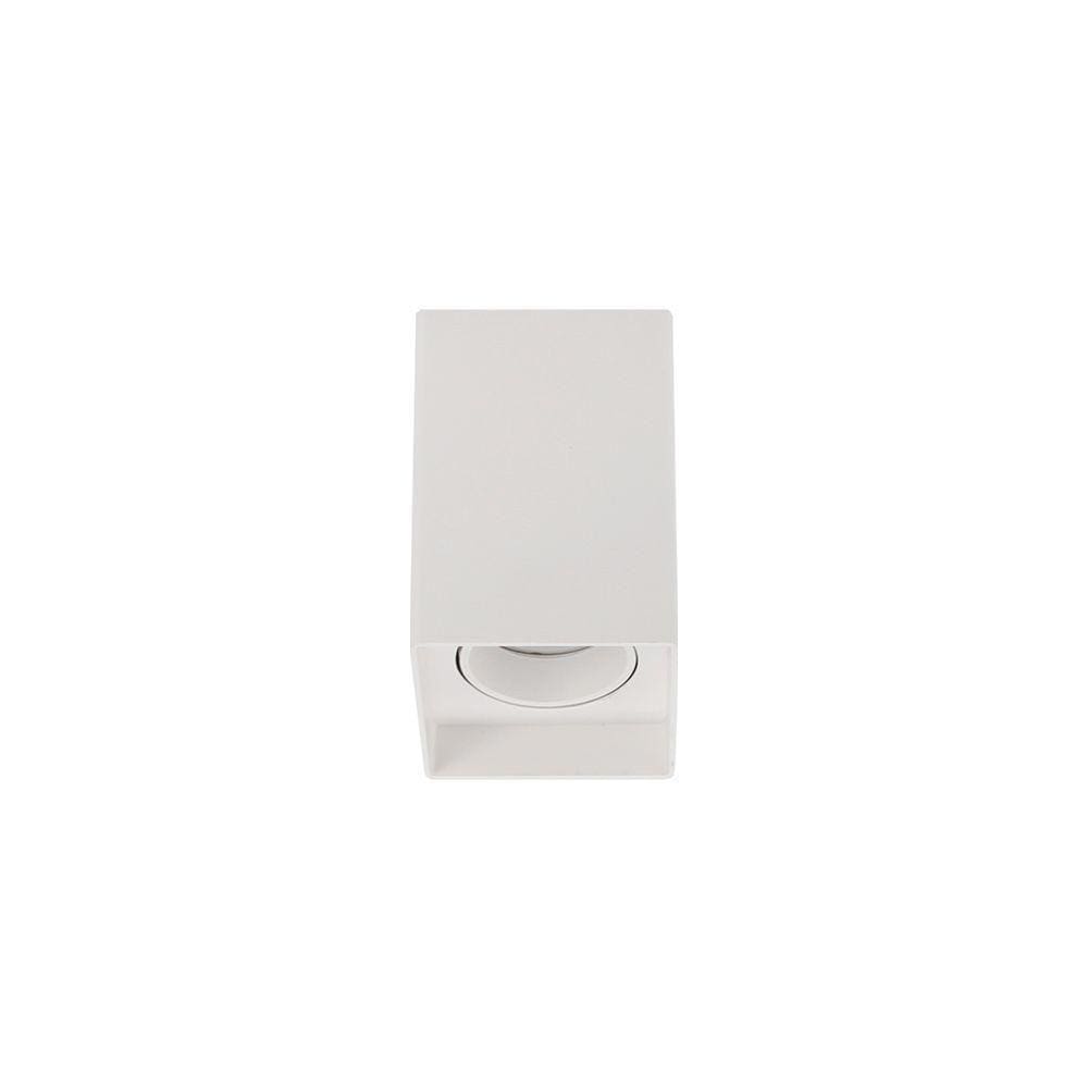 Spot De Sobrepor Recuado Blumenau Clean Para Lâmpada Mr16 Gu10 Quadrado Bivolt Branco