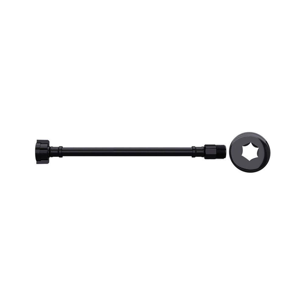 Engate Flexível De Pvc Blukit Com 40cm Preto