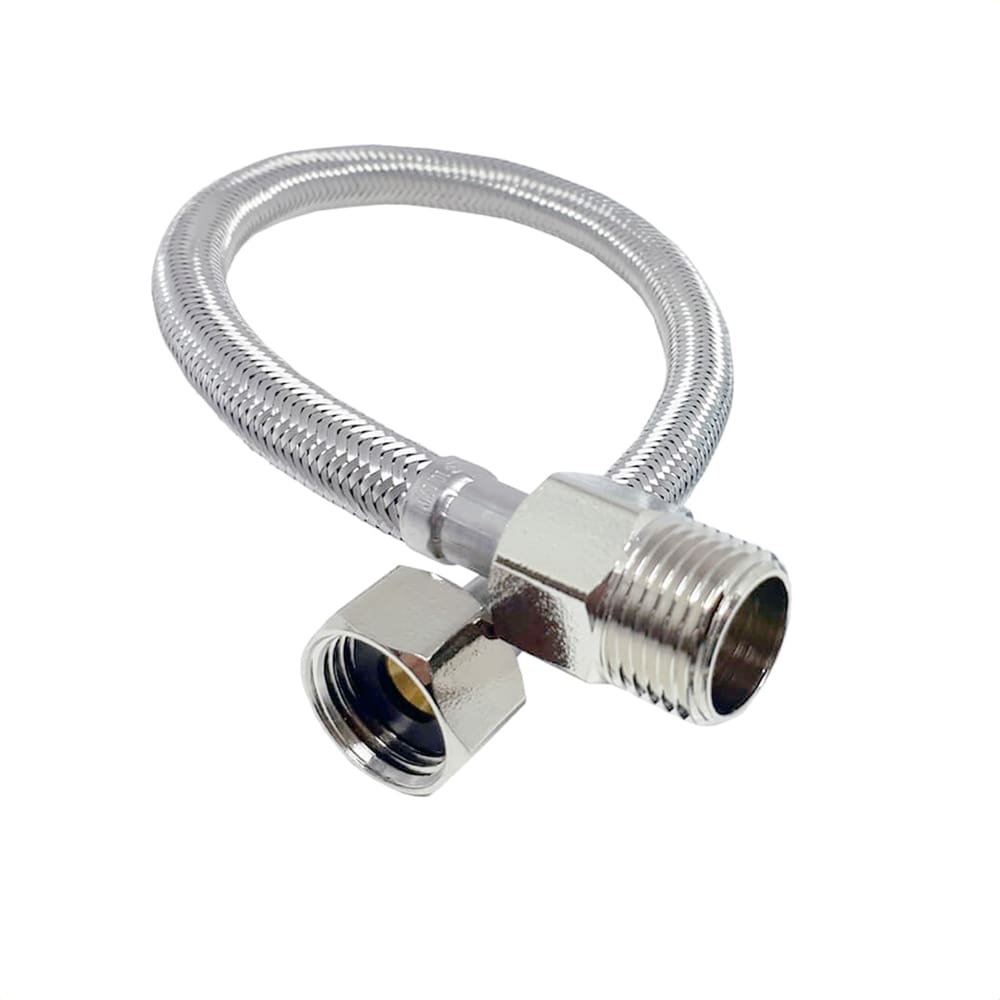 Engate Flexível Trançado Aço Inox 3/4 x 30cm Macho Fêmea