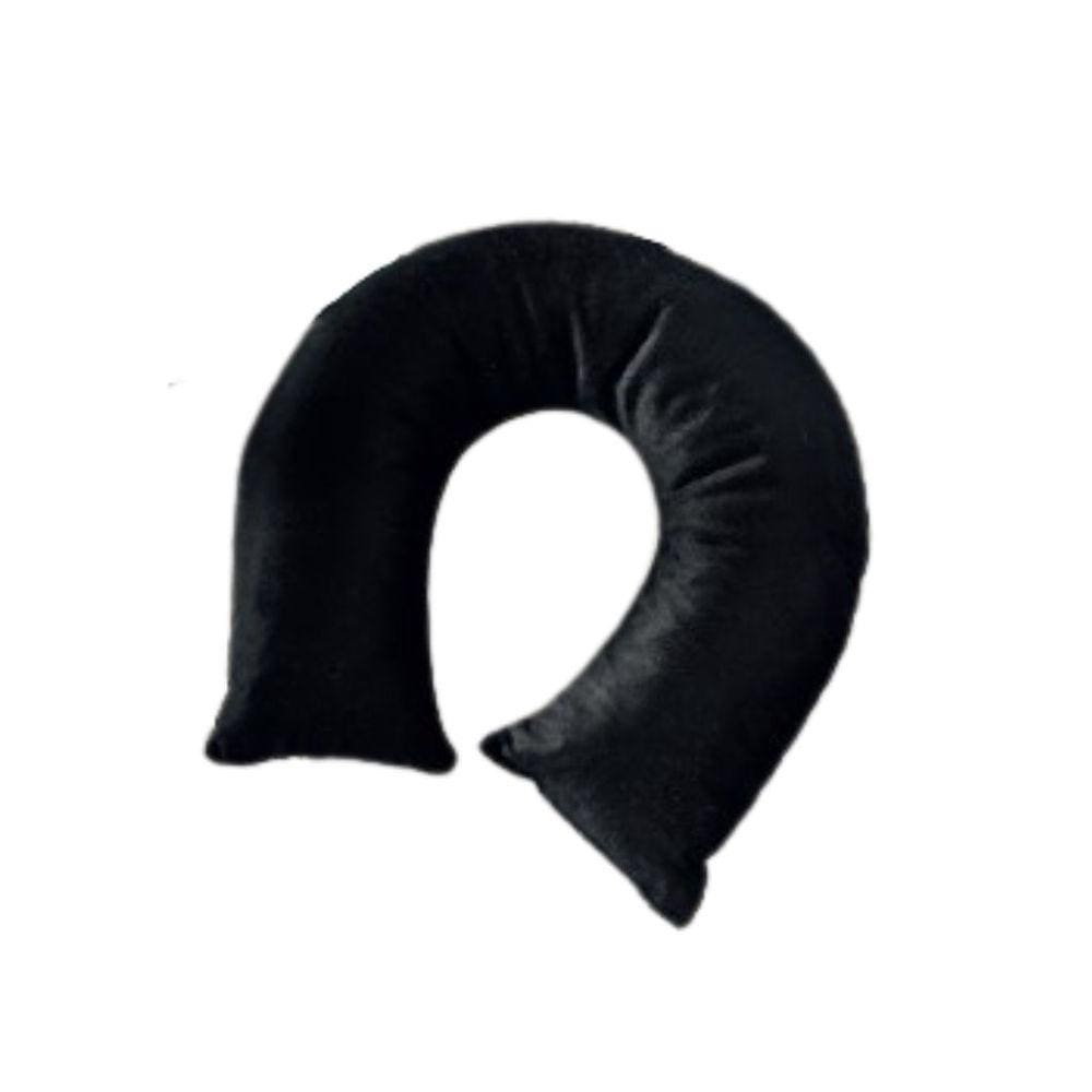 Travesseiro de Pescoço Para Viagem Veludo Preto Hedrons