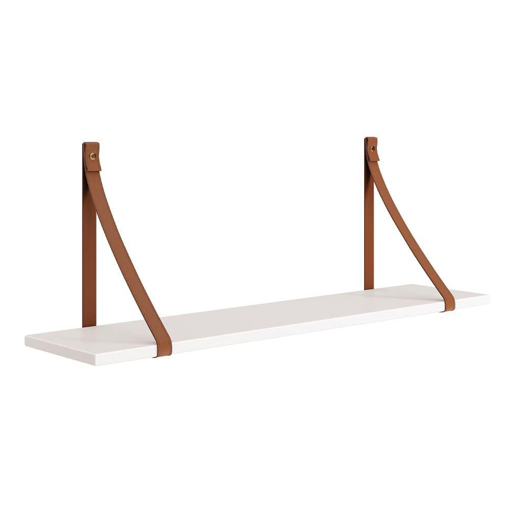 Conjunto Luna com 2 Prateleiras Branco Fosco - 89cmx19cmx29cm
