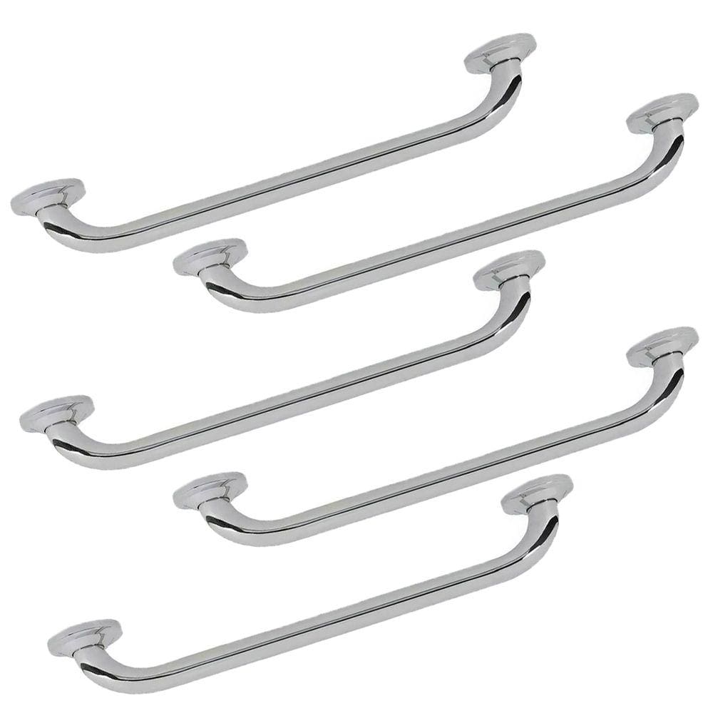 Barra Alça Apoio 30 cm Kit 5 Uni Cadeirante Deficiente Gestante Criança PCD Banheiro Box Escada Corrimao Segurança Anti Queda Evita Acidente