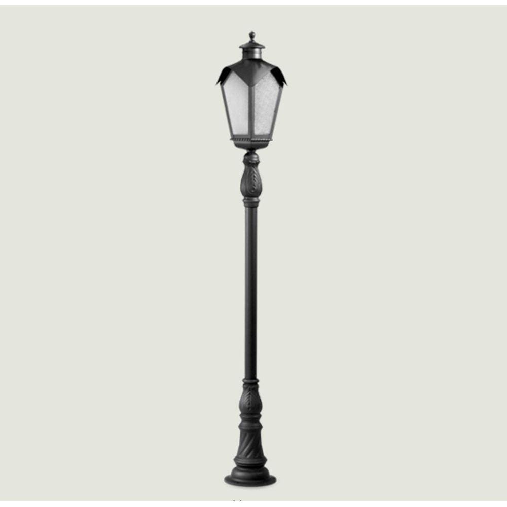 Poste Para Jardim Colonial Sinha Alumínio Preto 1.52m 15003