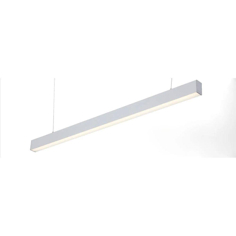 Luminária Pendente Slim Branco 117cm Led 30W 6500K Bivolt