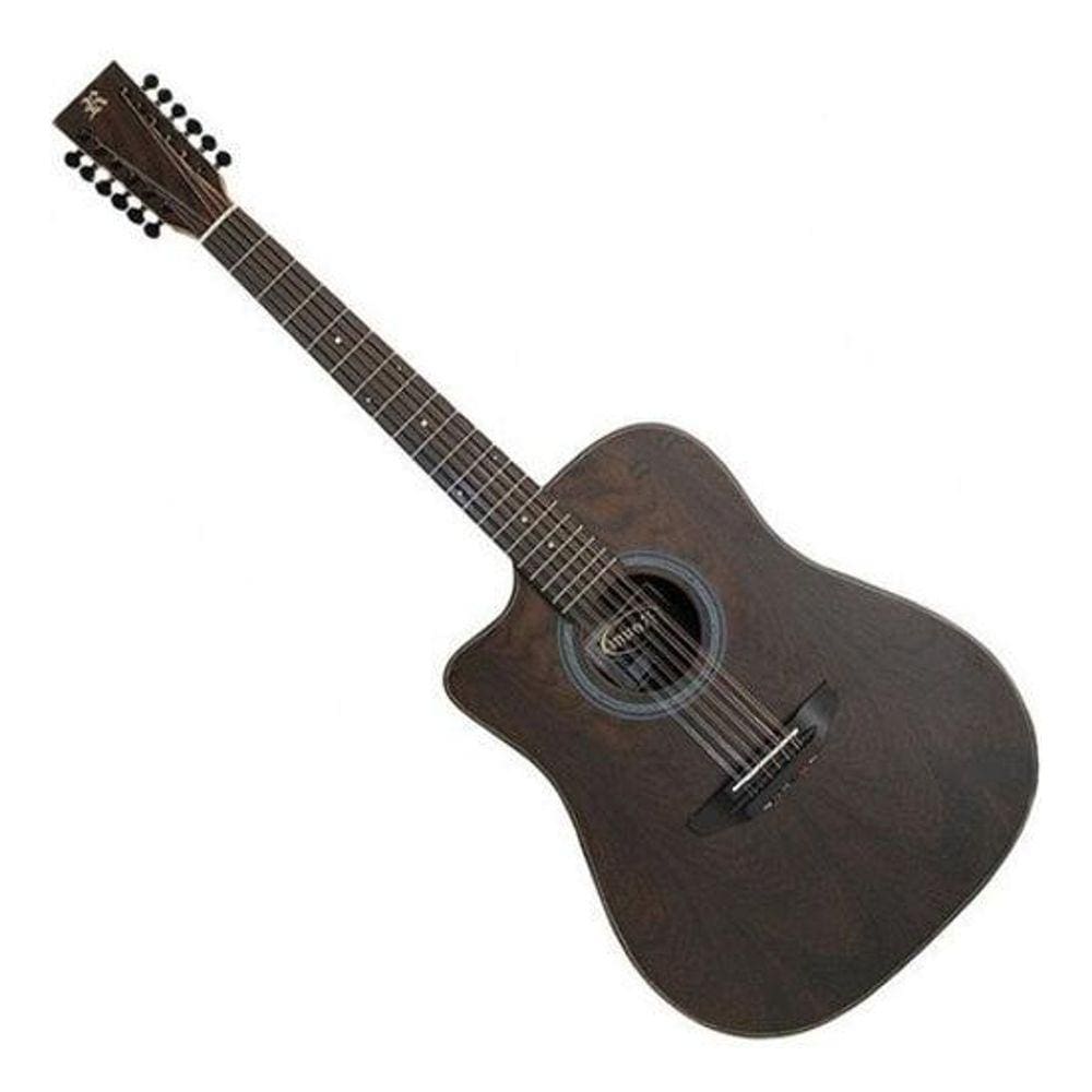 Violão Eletroacústico Folk Rozini Rx415 12 Cordas Canhoto