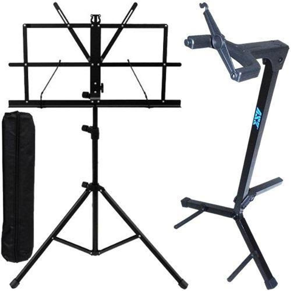 Kit Estante Partitura Com Suporte G3S Ask Violão Guitarra