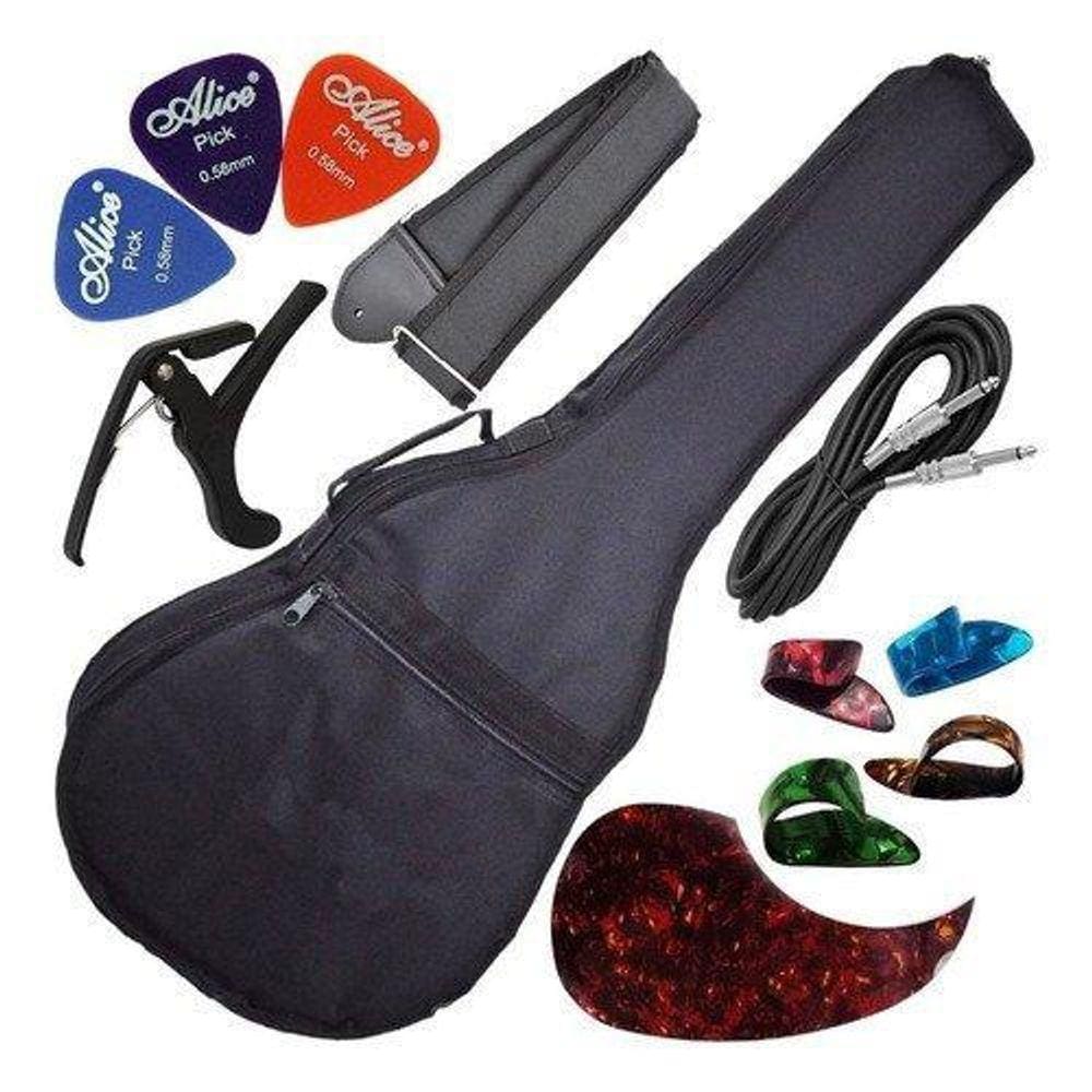 Kit Acessórios Violão Folk Com Capa Acolchoada + Acessórios