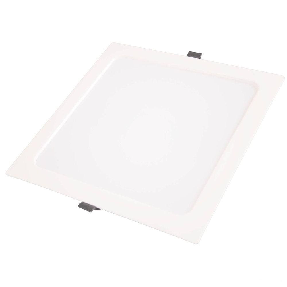 Plafon Led Tramontina Quadrado De Embutir Slim 1000 Lm 12 W Bivolt 6500 K Luz Branca Tramontina
