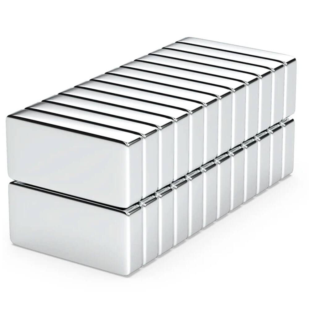 50pcs. Imã De Neodimio Retangular 20x10x4mm - N35