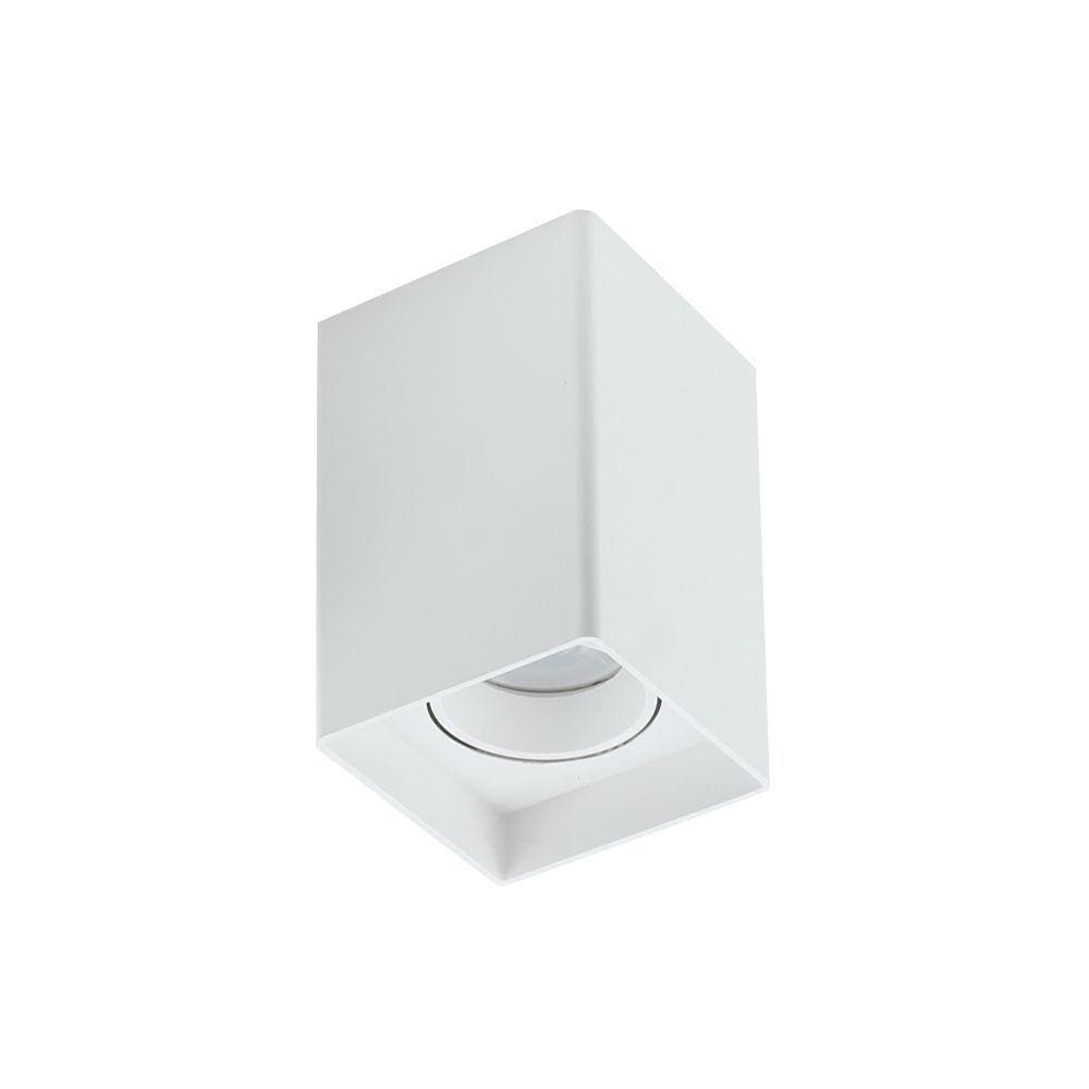 Spot De Sobrepor Quadrado Branco Par20