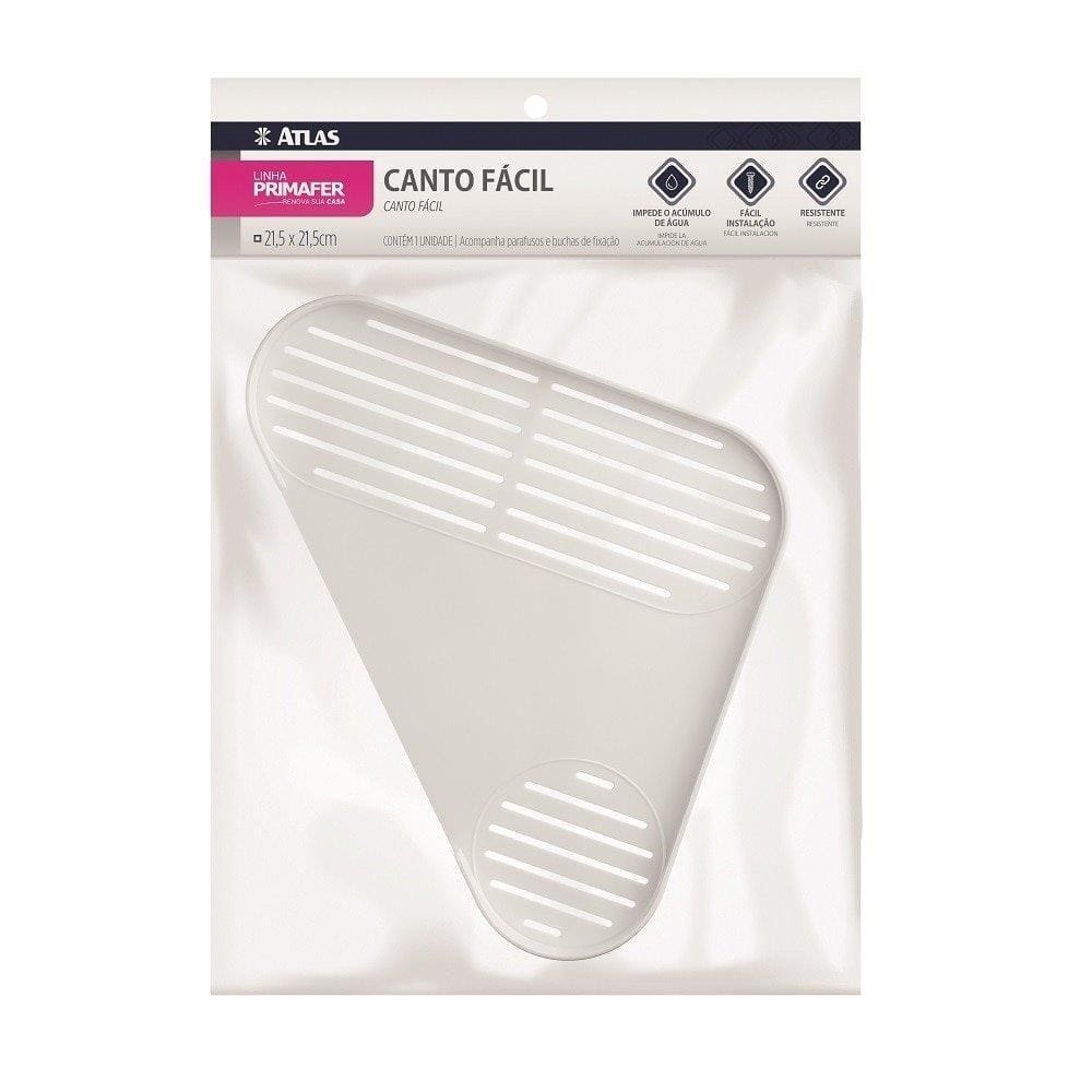 Cantoneira Plástico Atlas Canto Fácil 21,5x21,5cm PR5015-2 Branco