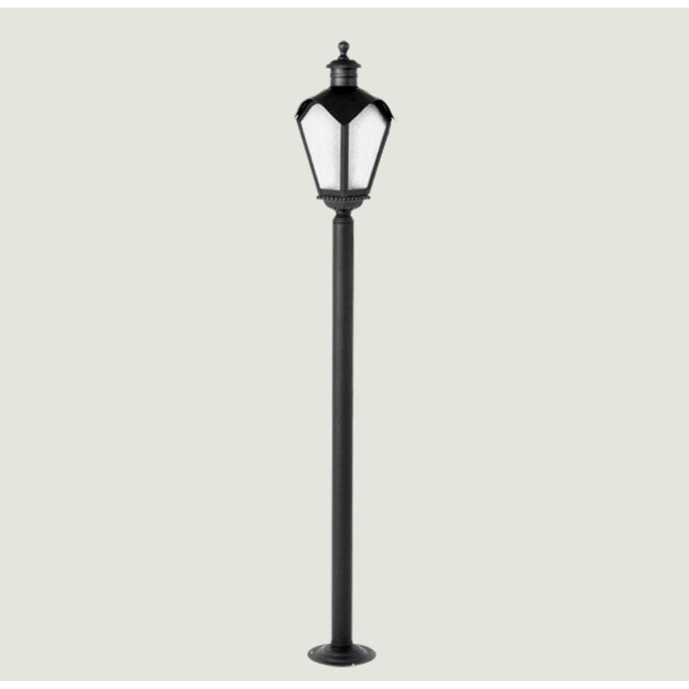 Poste Para Jardim Colonial Sinha Alumínio Preto 1.80m 2002