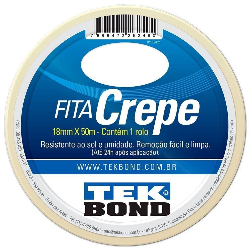 Fita Crepe Tekbond 18mm x 50m