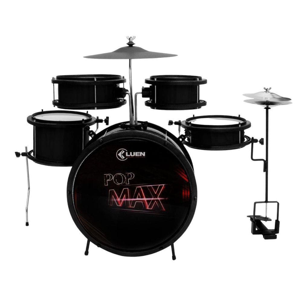 Bateria Infantil Luen Pop Max Preto Fosco