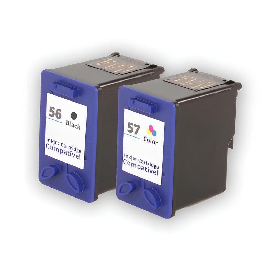 Kit Cartucho Para Impressora 2210 56 e 57 compatível