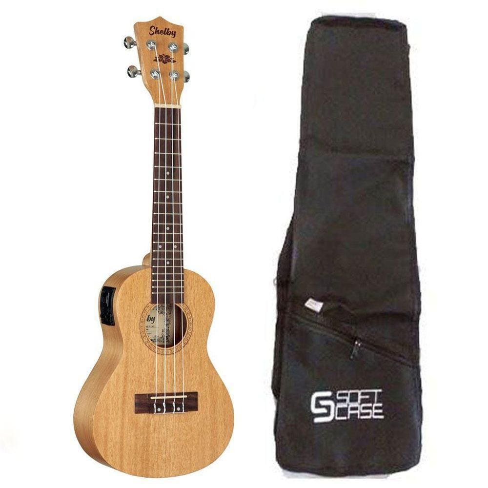 Kit Ukulele Eletrico Concerto Su23Me Shelby + Capa