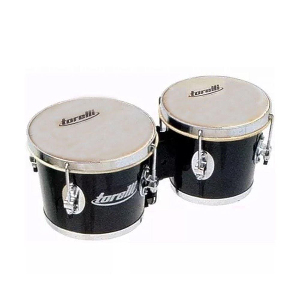 Bongô De Madeira Torelli Tb011 7X8 Profissional Preto
