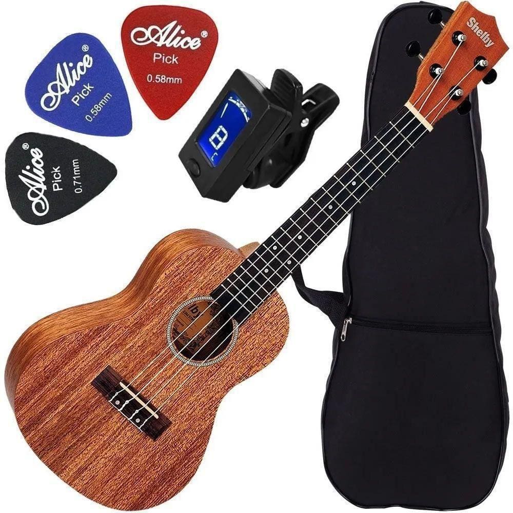 Kit Completo Ukulele Concerto Acústico Su23M Shelby Eagle
