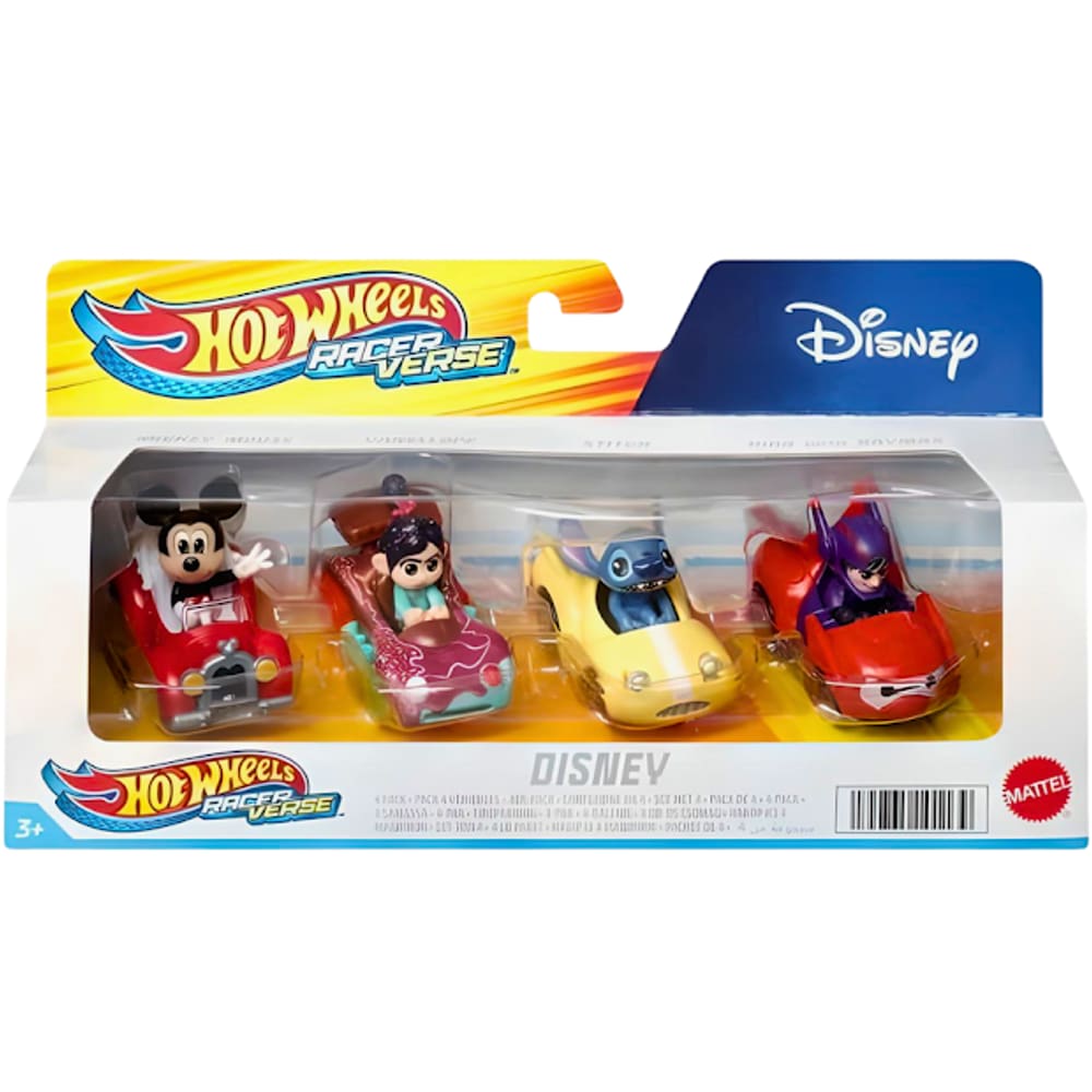 Hot Wheels Colecionável Racerverse Disney 4Pack HKD30 Mattel