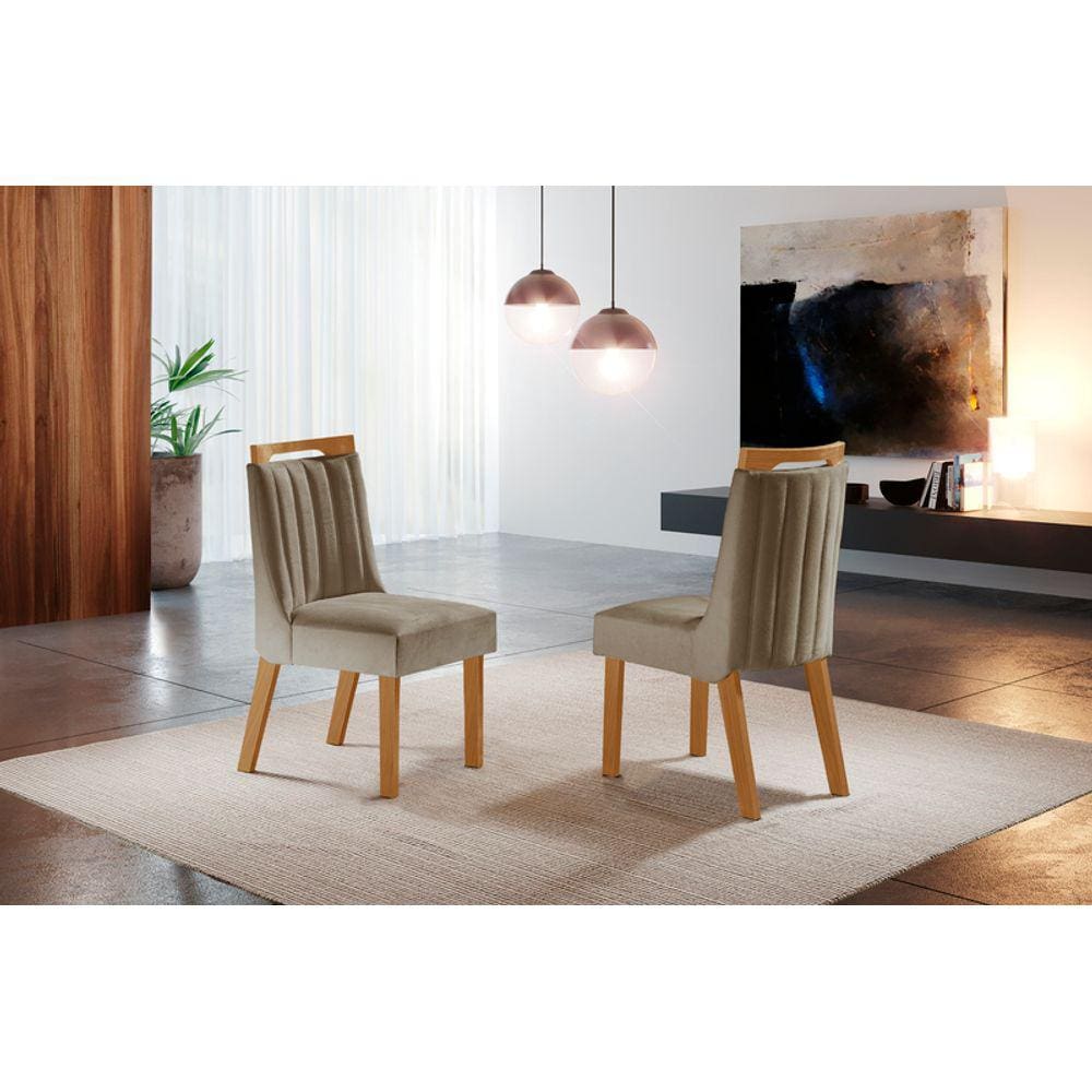 Cadeiras para Mesa de Jantar Estofada - Lottus - LJ Móveis