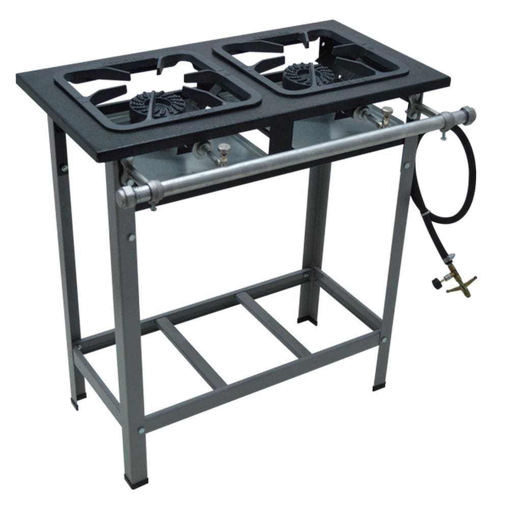 Fogao 2 Bocas Alta Pressao M6 Max 30X30 Perfil 6,5 Cm - Metalmaq