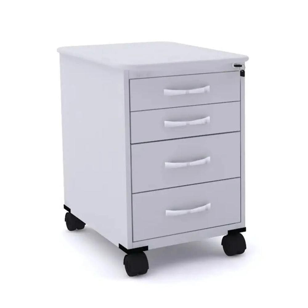 Gaveteiro Volante Maxxi Cinza 4 Gavetas - Pandin