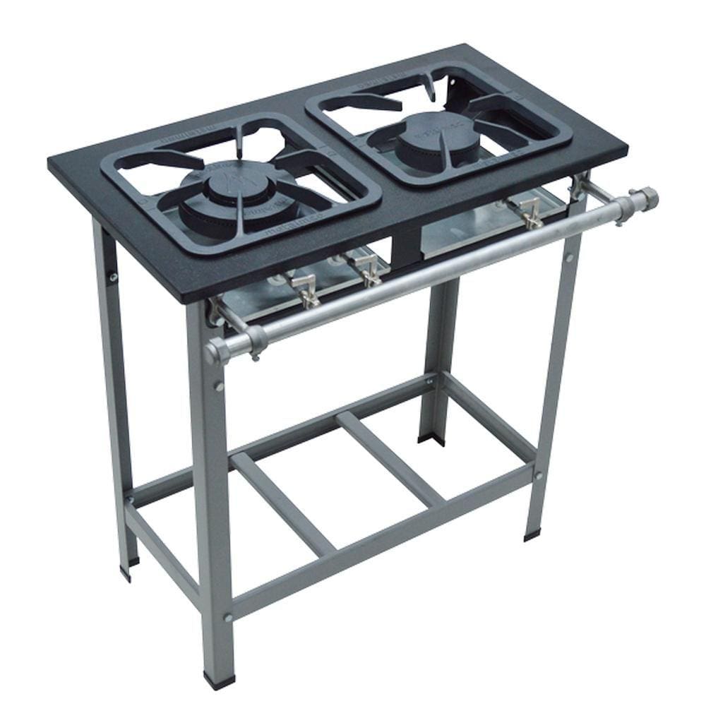Fogao 2 Bocas M6 Max 30X30 Perfil 6,5Cm Com Porta Panela - Metalmaq