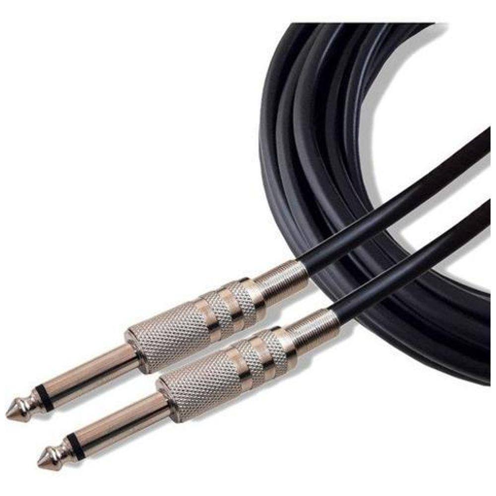 Cabo P10 X P10 Guitarra Violão Baixo Mono Preto 10 Metros
