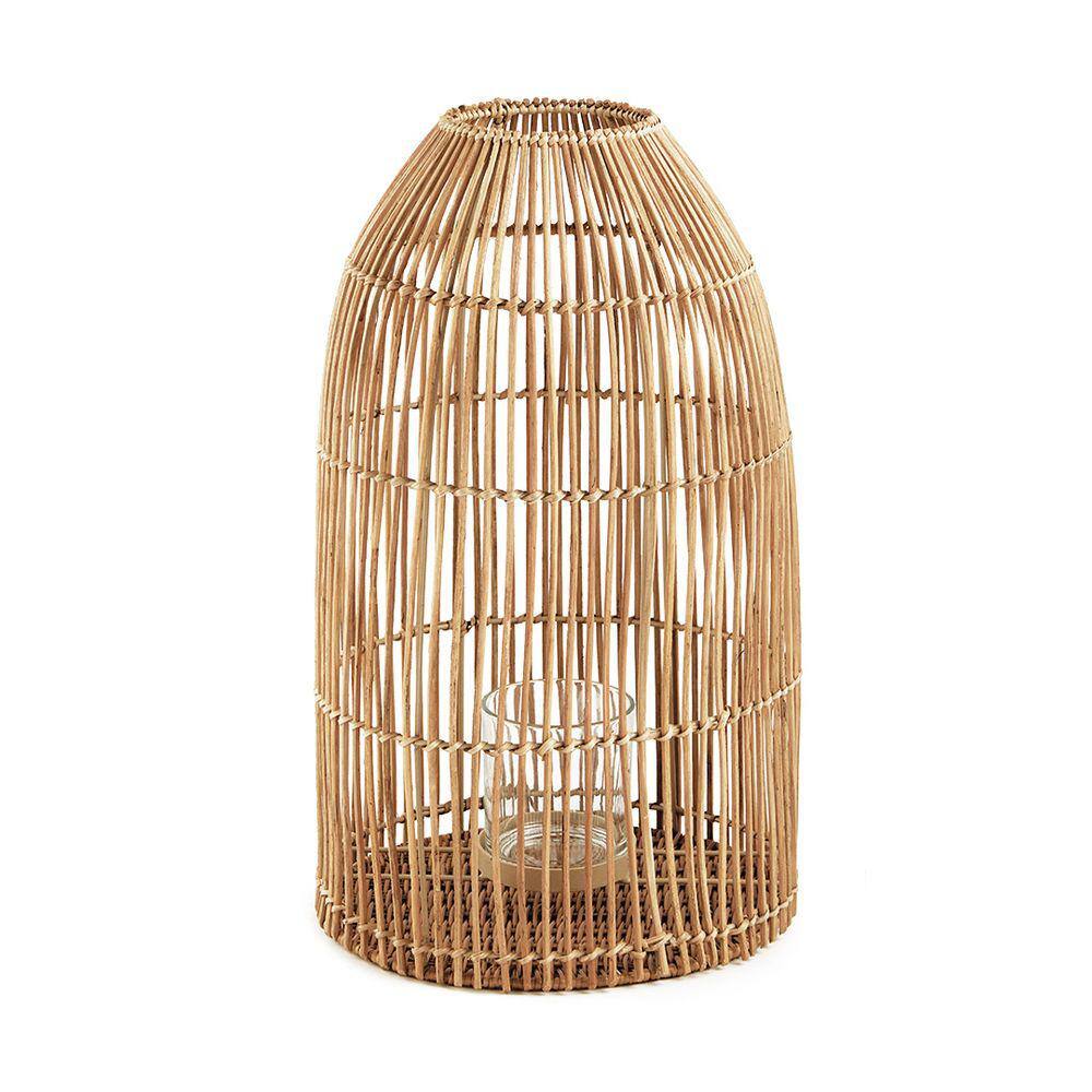Lanterna Decorativa em Rattan 50x30 cm - D`Rossi