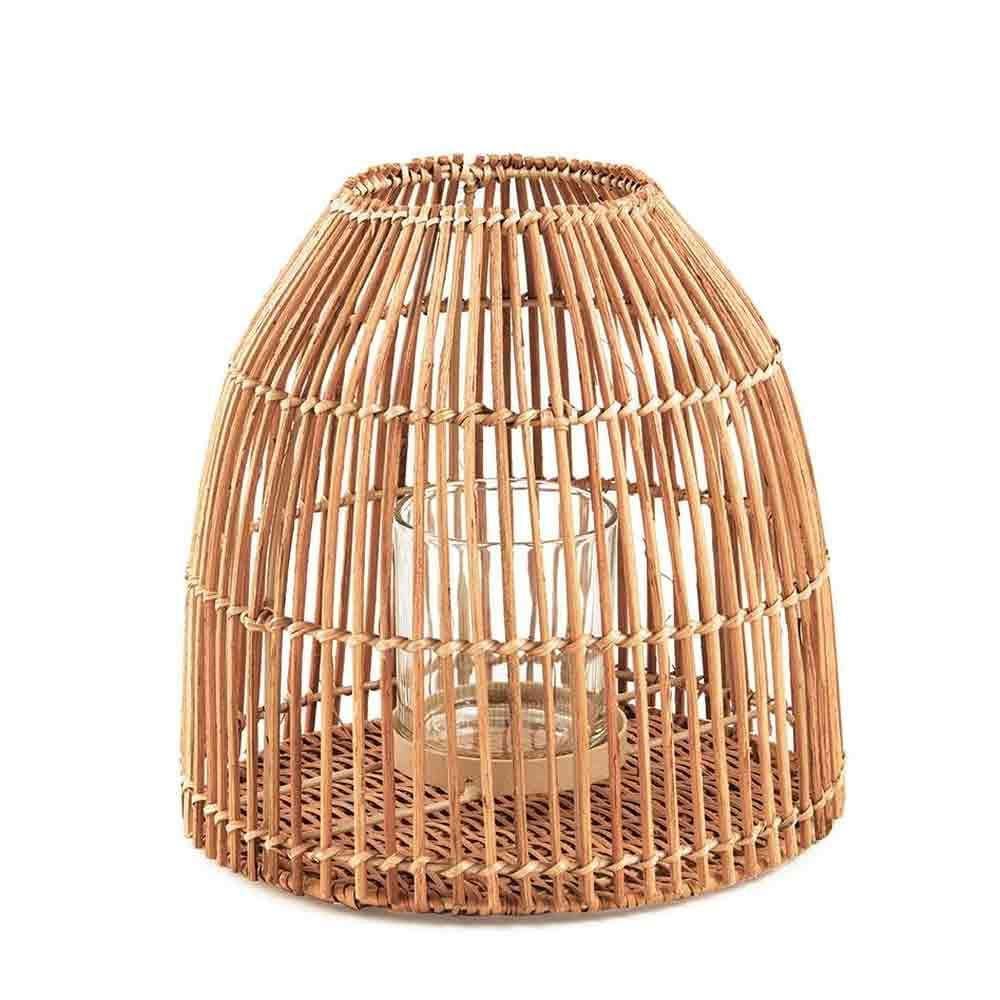 Lanterna Decorativa em Rattan 30x26 cm - D`Rossi