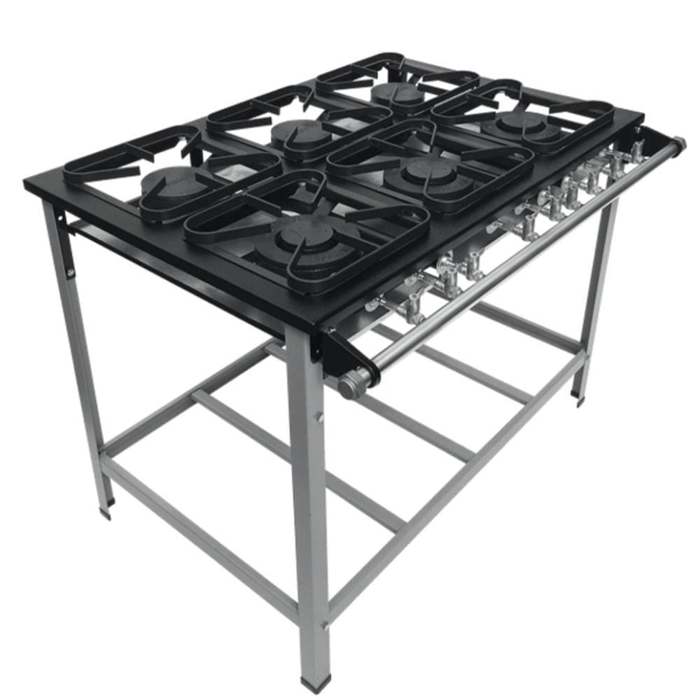Fogao 6B M-15 M/m Top 30X30 Perfil 5Cm P/panela Metalmaq